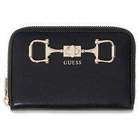 Guess Janie Slg Medium Zip Around - Black