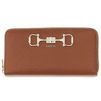 Guess Janie Slg Large Zip Around - Brown