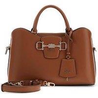 Guess Janie Girlfriend Satchel Bag - Brown