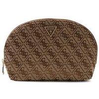 Guess Domed Cosmetics Case - Brown