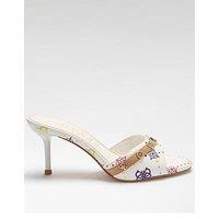 Guess Rainbow Printed Mule - White