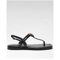 Guess Rainey4 Toe Post Flat Sandal - Black