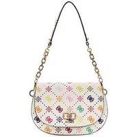 Guess Emelie Logo Flap Shoulder Bag - White