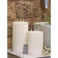 Lights4Fun Truglow 3 Wick Waterproof Outdoor Candle 20Cm