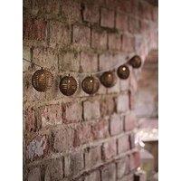 Lights4Fun 10 Rattan Sphere Solar Fairy Lights