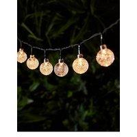 Lights4Fun 40 Warm White Bubble Solar Fairy Lights