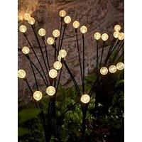 Lights4Fun Set Of 4 Wavy Bubble Solar Stake Lights