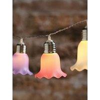 Lights4Fun 10 Pastel Petal Solar Fairy Lights