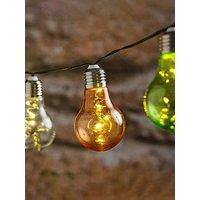 Lights4Fun 10 Pastel Cap Solar Micro Festoon Lights