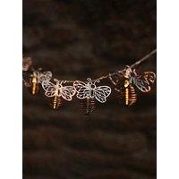 Lights4Fun Metal Solar Bee Outdoor Fairy Lights