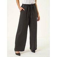 Roman Petite Stripe Pull On Stretch Trouser
