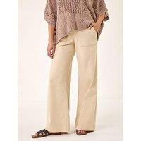 Roman Cotton Stretch Wide Leg Jean