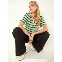 Roman Cotton Stretch Wide Leg Jean