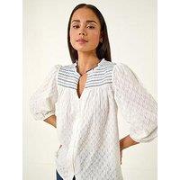 Roman Petite Smock Buttoned Blouse