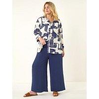 Roman Curve Textured Geometric Shirt