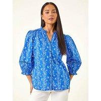 Roman Petite Floral Buttoned Blouse