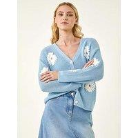 Roman Daisy Detail Knit Cardigan