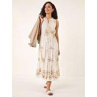 Roman Floral Print Tiered Maxi Dress