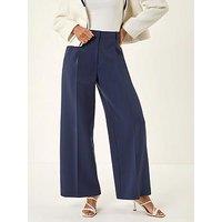 Roman Pleat Front Wide Leg Trouser