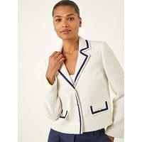 Roman Boucle Contrast Tape Jacket