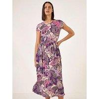 Roman Paisley Print Stretch Midi Dress