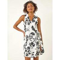 Roman Dusk Floral Wrap Dress