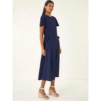 Roman Side Tie Detail Midi Dress
