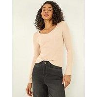 Roman Dusk Ribbed Knitted Top
