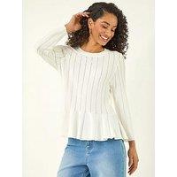 Roman Dusk Peplum Knitted Top