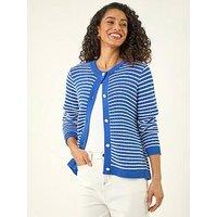 Roman Dusk Stripe Button Knit Cardigan