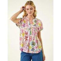 Roman Tropical Palm Burnout Shirt