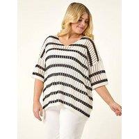 Roman Curve Crochet Knitted Top