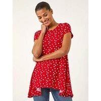Roman Polka Dot Hanky Hem Top