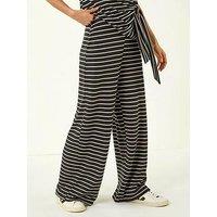 Roman Dusk Stripe Wide Leg Trousers