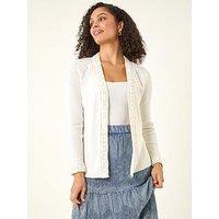 Roman Crochet Trim Knit Cardigan