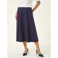 Roman Petite Ponte Stretch Midi Skirt