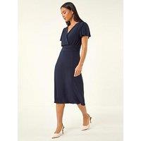 Roman Petite Crossover Stretch Dress