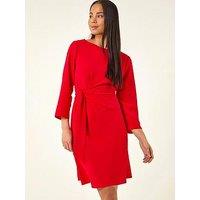 Roman Petite Tie Waist Front Dress