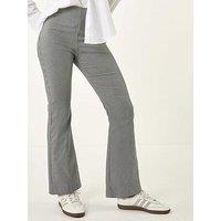 Roman Dogtooth Stretch Wide Leg Trouser
