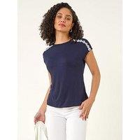 Roman Daisy Shoulder Trim Top