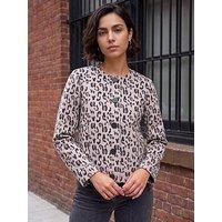 Roman Animal Print Buttoned Jacket