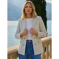 Roman Boucle Frayed Edge Jacket
