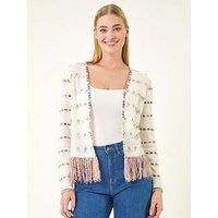 Roman Fringe Light Knit Cardigan