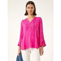 Roman Embroidered Dot Top