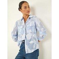 Roman Petite Floral Jacquard Buttoned Blouse