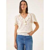 Roman Textured Frill Top
