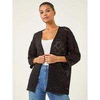 Roman 3/4 Sleeve Stitch Detail Cardigan