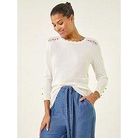 Roman Scalloped Neck Knit Jumper