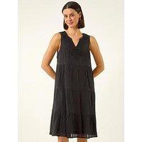 Roman Cotton Trim Detail Smock Dress