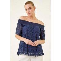 Roman Lace Bardot Top